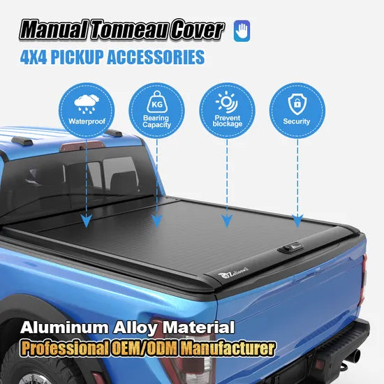 BYD Shark 6 Retractable Aluminum Roller Tonneau (manual)
