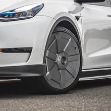 Load image into Gallery viewer, 19” Cybertruck Wheel Covers for Tesla Model Y (Matte Black)