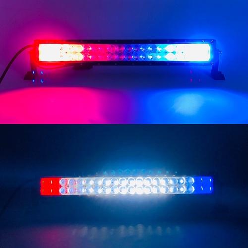 Ultra Bright Strobe Cree Straight Light Bar- Solid white in the middle, strobe amber/red/blue/green in the both end sides-4