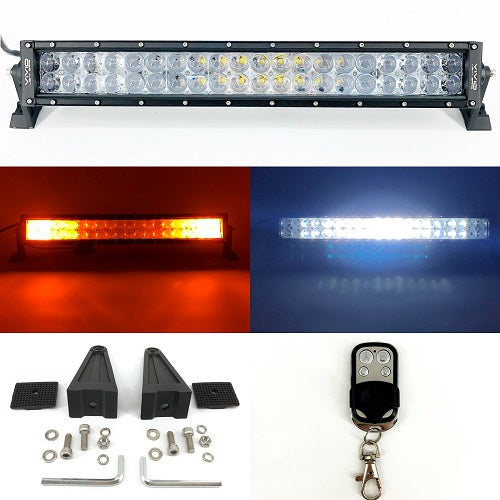 Ultra Bright Strobe Cree Straight Light Bar- Solid white in the middle, strobe amber/red/blue/green in the both end sides-0