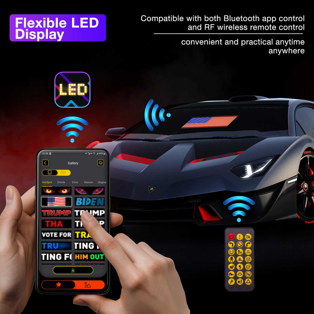 LED eyes for Car, Trucks Programmable – Flexible LED Display for Car Windows & Trucks | Customizable LED Car Sign-1