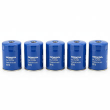 Load image into Gallery viewer, 5 Honda genuine oil filters arranged in a row