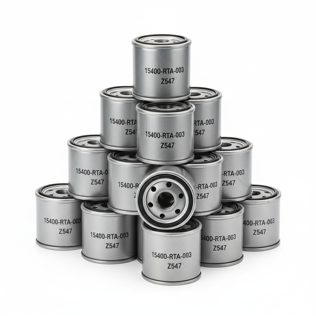 Honda oil filters stacked arrangement