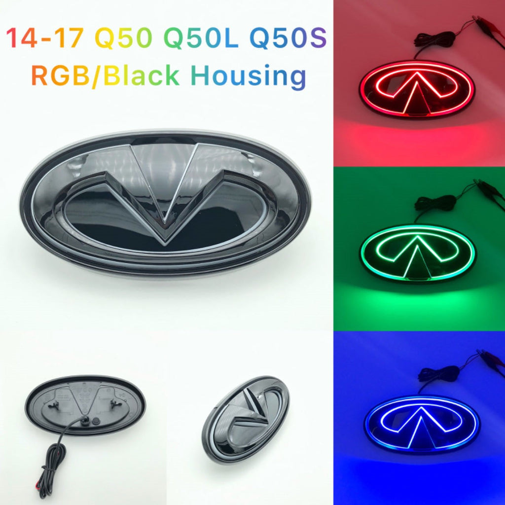 Infiniti logo car led front emblem light-8