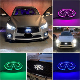 Infiniti logo car led front emblem light-0