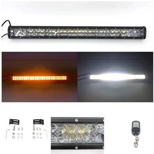 Dual Color 4D LENS Strobe Led Light Bar with Slide Bracket-0