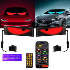 LED eyes for Car, Trucks Programmable – Flexible LED Display for Car Windows & Trucks | Customizable LED Car Sign-0
