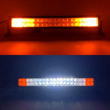 Load image into Gallery viewer, Ultra Bright Strobe Cree Straight Light Bar- Solid white in the middle, strobe amber/red/blue/green in the both end sides-2