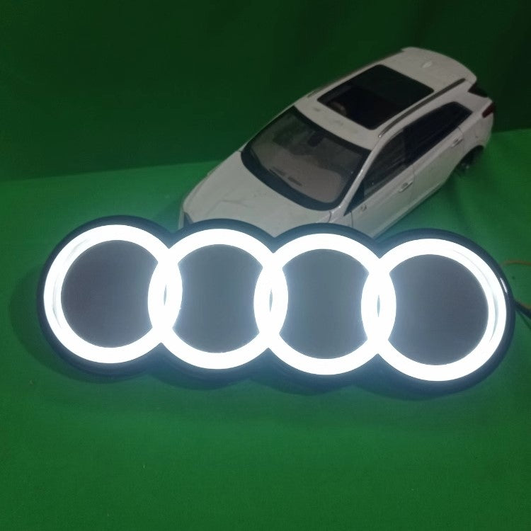 Highest quality crystal dynamic white Audi logo A4 A5 A6 A7 Q5 Q7 led front audi symbol light on the market with 2 years warranty-2