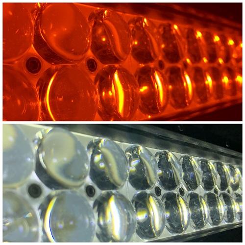 Dual Color 4D LENS Strobe Led Light Bar with Slide Bracket-4