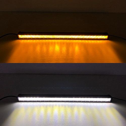 Dual Color 4D Lens Strobe Straight Single Row Led Light Bar-2