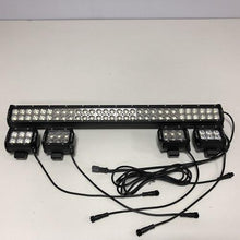 Load image into Gallery viewer, 1 Slide Bracket Dual Color Strobe Light Bar Sync with 4 Packs 4&quot; LED Pods-1