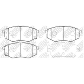 Front Brake Pads For Hyundai Kia - TECHSTOP DB2072 PN0704