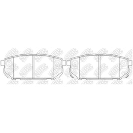 Rear Brake Pads For Kia - TECHSTOP DB1816 PN0798