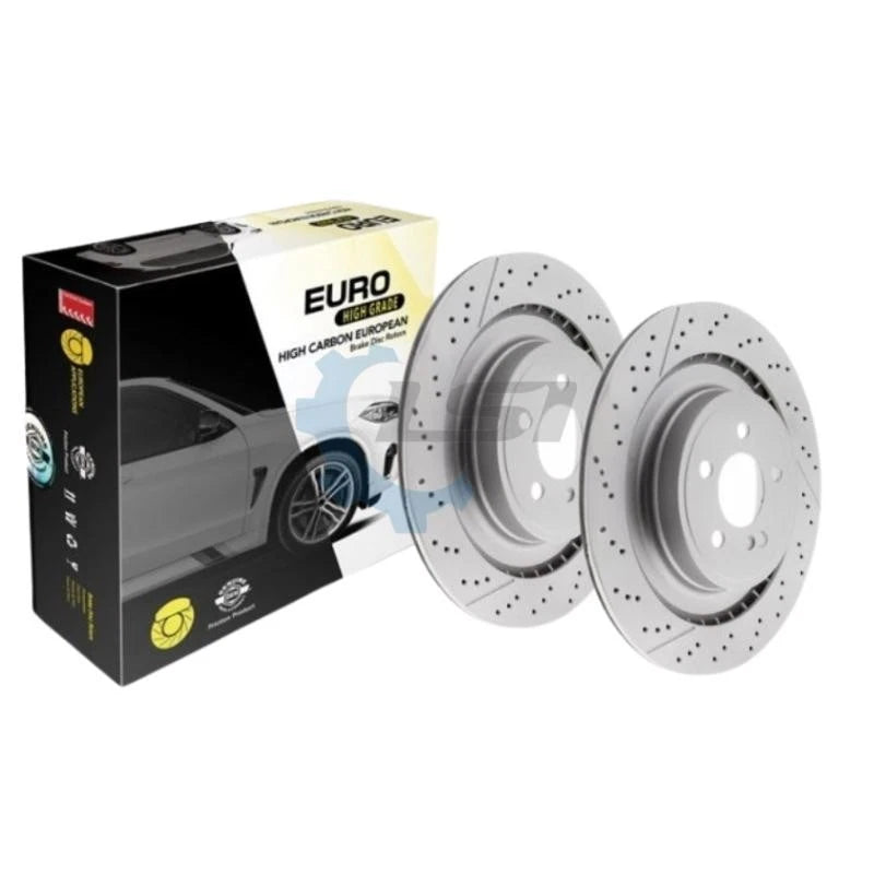 Rear Cross Drilled Brake Disc Rotors for Mercedes Benz GLE350d C292 3.0 15-19