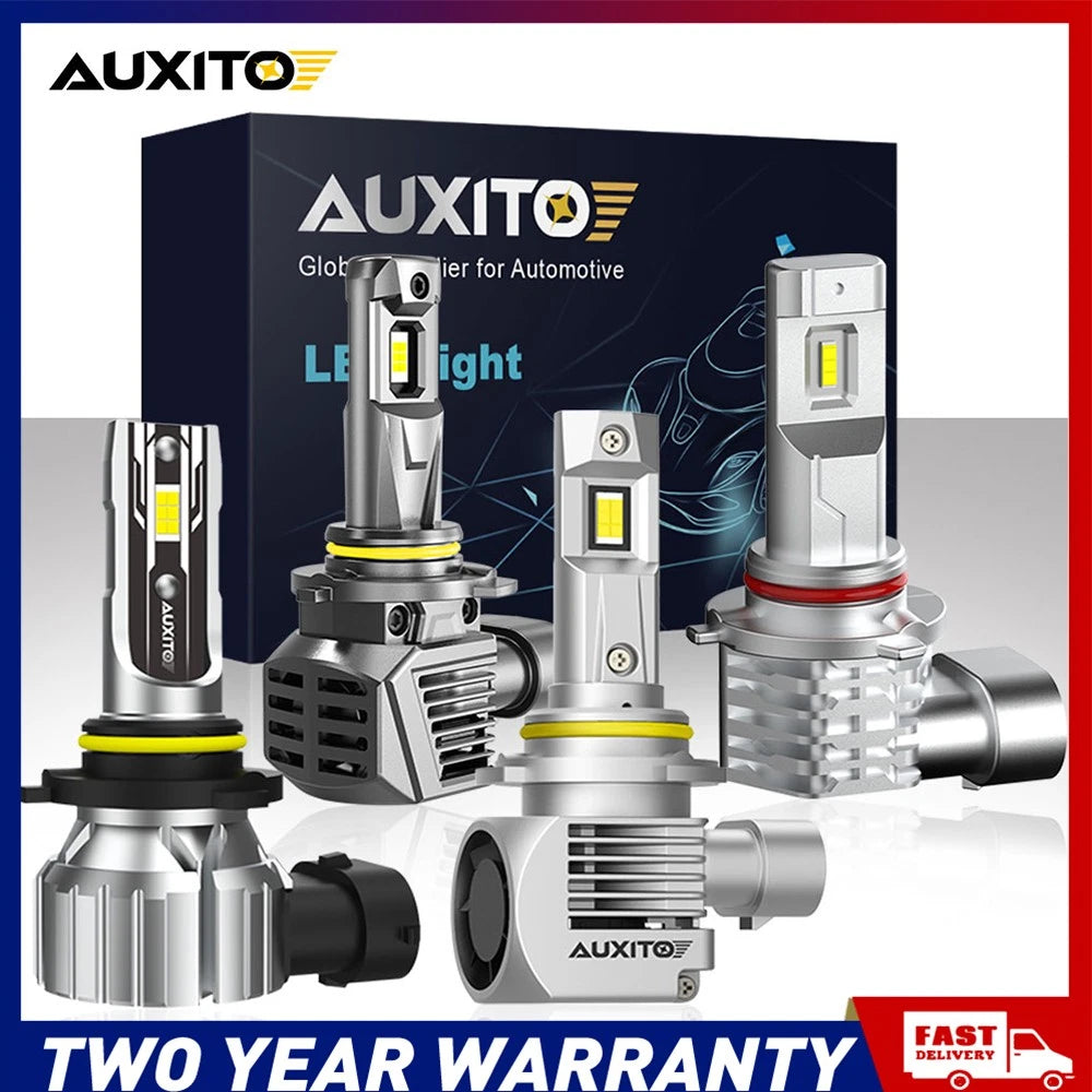 AUXITO 2x HB3 9005 LED Headlight Bulbs Hi Low Beam 120W 22000LM 6500K White A