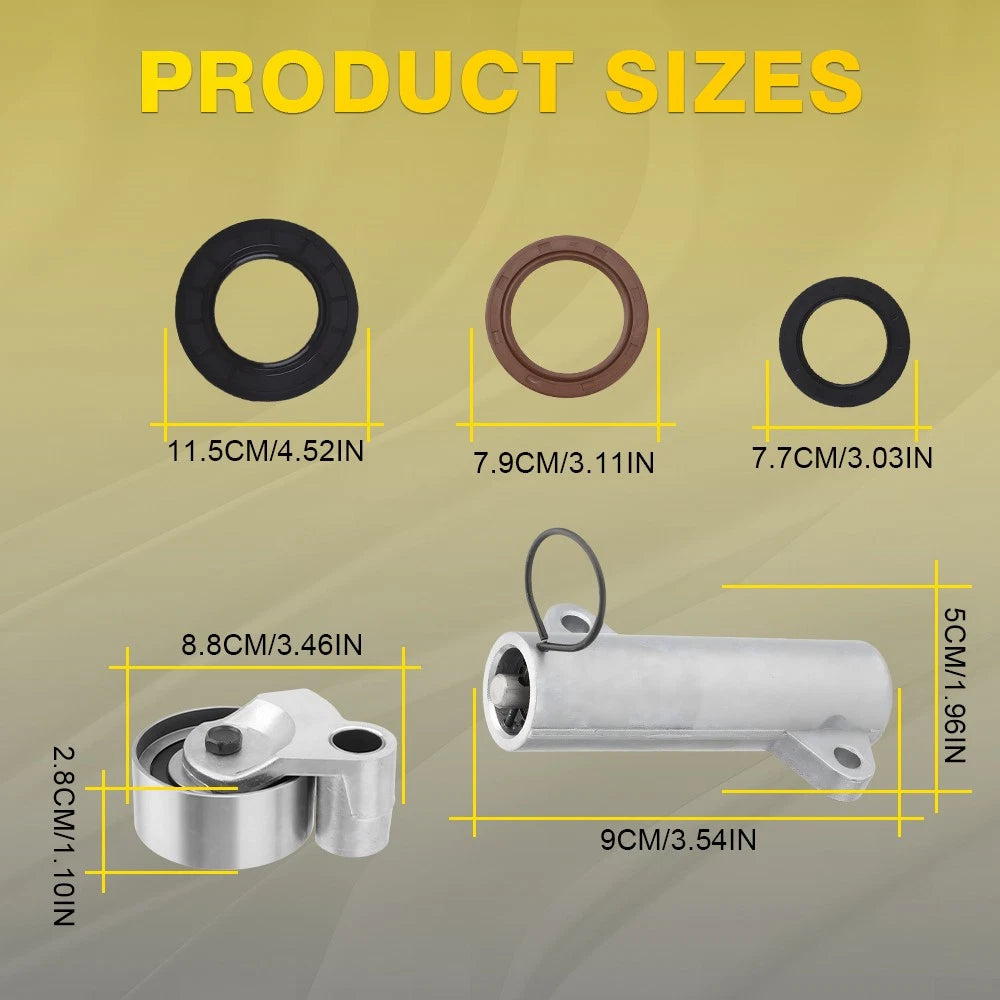3XSeal Timing Belt + Tensioner Kit Fit Toyota Hilux KUN16R KUN26R 1KD-FTV Diesel