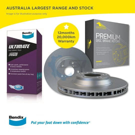 Front Bendix ULT Brake Pad and 355mm Disc Rotor for Commodore VE VF SS Redline