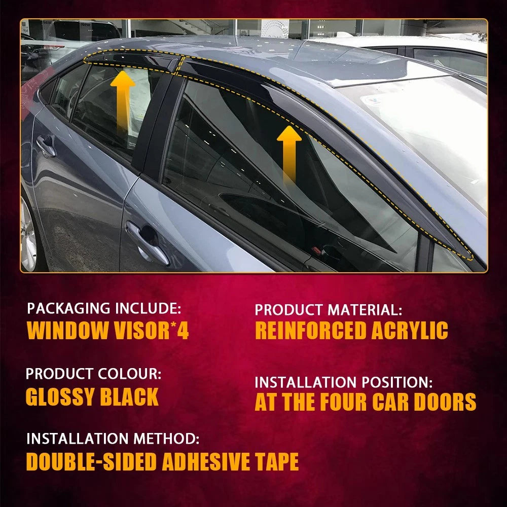 Weather shields Weathershields for Toyota Corolla Hatch 5D 2007-2011 Sun Visors