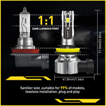Load image into Gallery viewer, AUXITO 2x H8 H9 H11 LED Headlight Bulbs Kit Hi Low Beam 3000K White Amber A