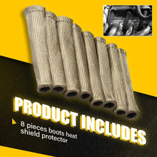 Load image into Gallery viewer, 8X Titanium Spark Plug Wire Boots Heat Shield Cover Protector Sleeve For LS1/LS2