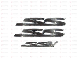 Grey Chrome Side Rear SS SSV Set Badge Emblem Holden Commodore VE VF SS 3PCS