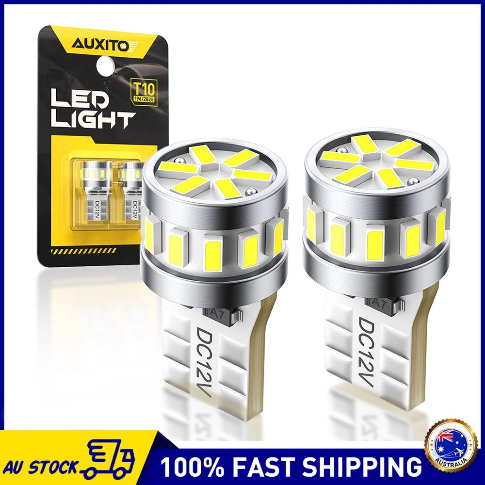 2X T10 18smd 194 168 Light Bulb Wedge Tail Plate Parker 3014 Interior Globe Dash