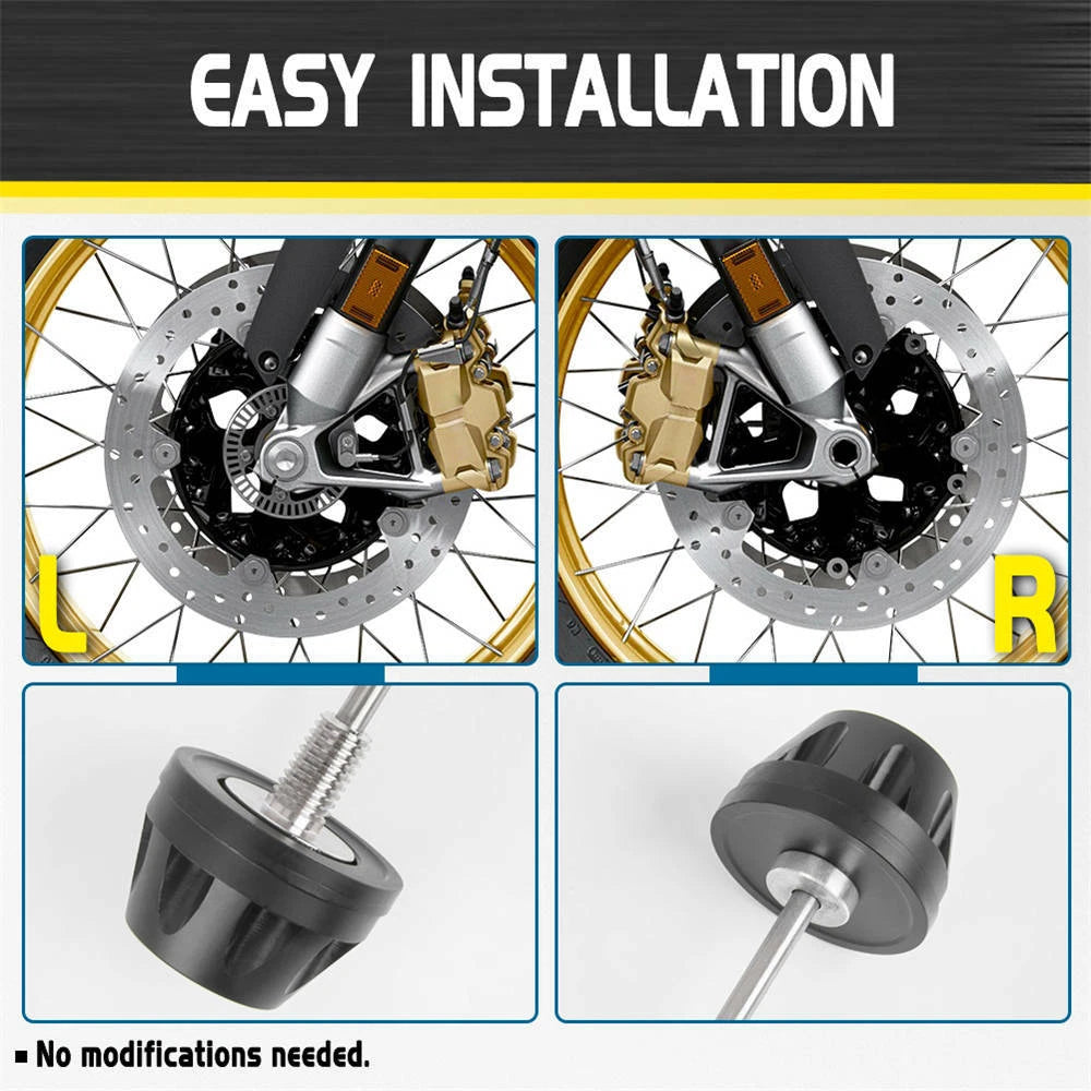 Front Axle Fork Wheel Protector Crash Slider Pad For BMW R1200GS LC/ ADV 13-18 S