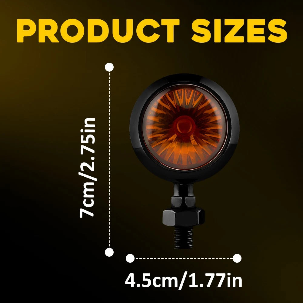 8X Motorcycle Indicators Mini LED Turn Signal Lights Blinkers Universal Lamp