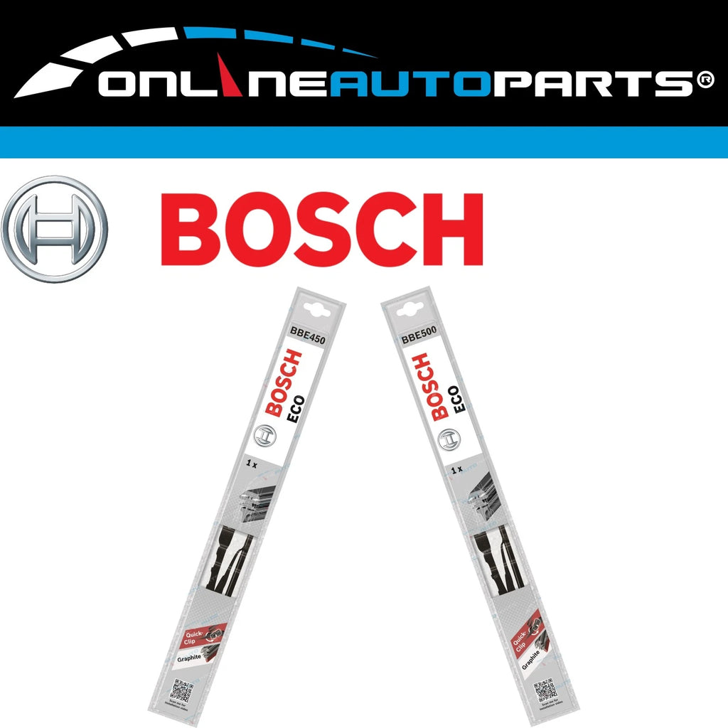 Front Pair Bosch Eco Wiper Blades Set for Mitsubishi Triton MK 1996~2006