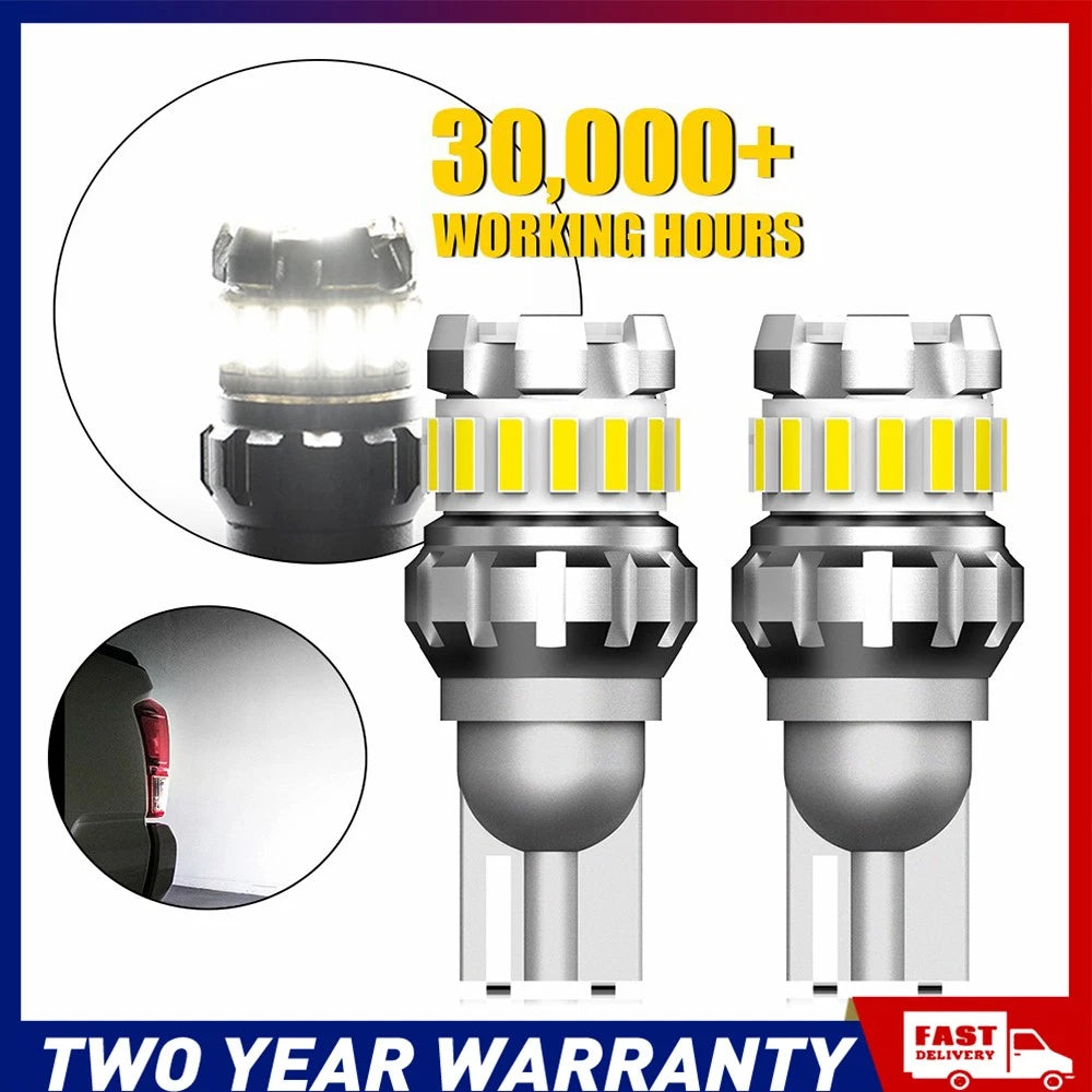 AUXITO 4PC T15 912 921 W16W CANBUS LED Reverse Wedge Globe Light Bulb 6500K NEWA