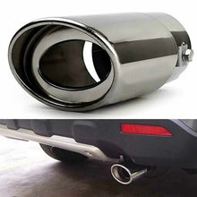 Load image into Gallery viewer, Universal Exhaust Tip Ends Chrome Straight Tail Pipe Cover 62mm Sport Trim ST