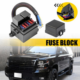 4-Pin 80A Pre-Wired Fuse Relay Box Waterproof Relay Slots ATC/ATO Fuse Holder