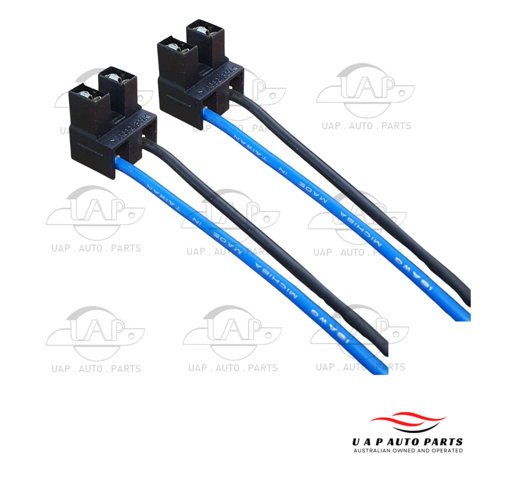 H7 Female Headlight Bulb Globe Socket Wire Harness L Shape Type x2 pc