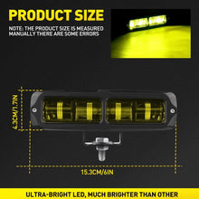 Load image into Gallery viewer, 2-20x 6Inch Work Offroad Driving Light Amber LED Bar Flood Spot Combo Fog 4WD A