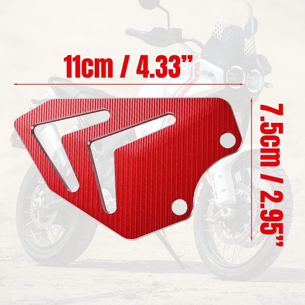 2X Red CNC Billet Passenger Heel Guards Matt For Ducati DesertX 2022+ Anodized S