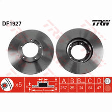 Load image into Gallery viewer, TRW Brake Rotor 257mm Front DF1927S