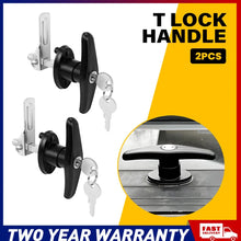Load image into Gallery viewer, 2Set Small Canopy T lock Handle Fit For Canopy Trailer Toolbox Keyed With Key AU