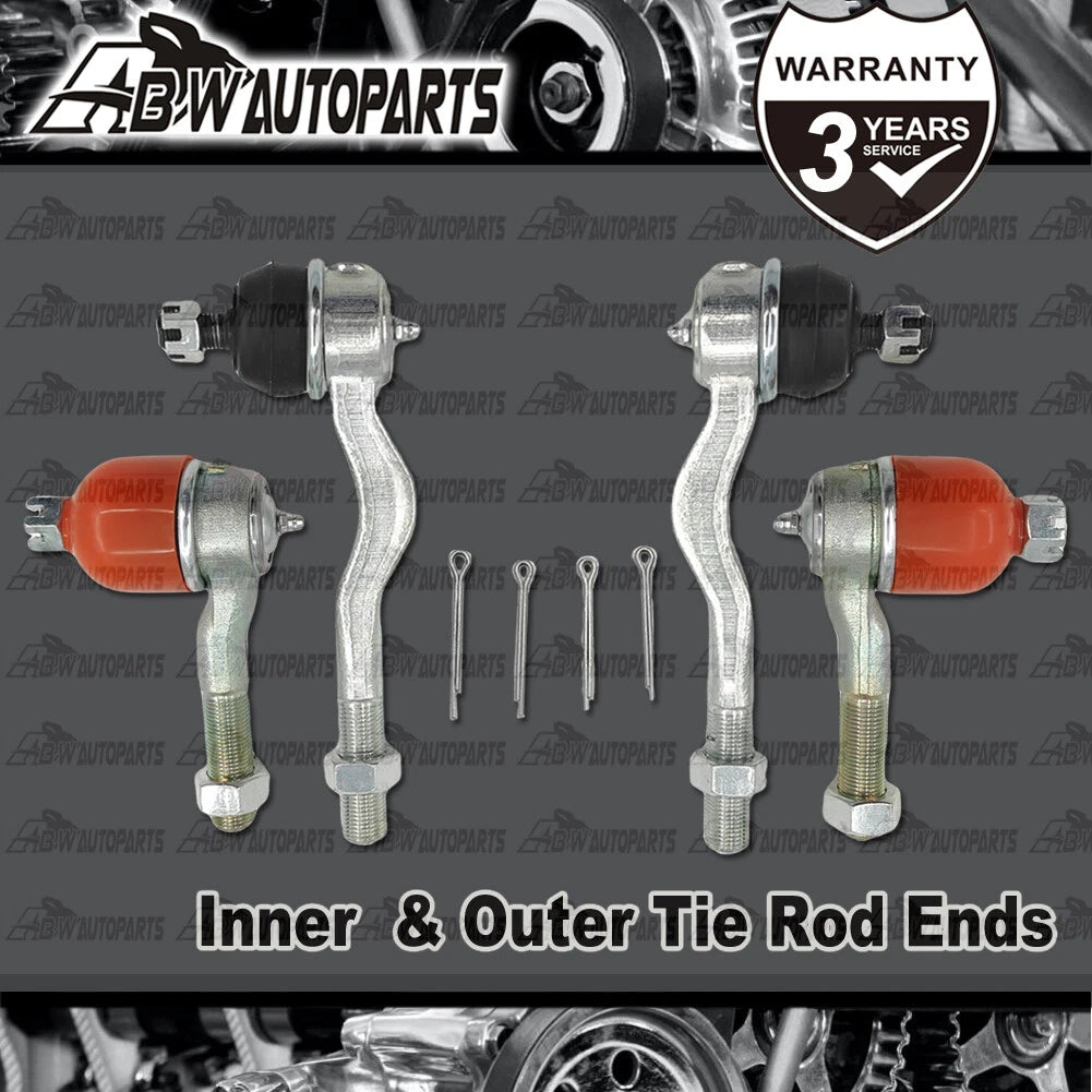 Inner Outer Tie Rod Ends Set 4 Fit for Mitsubishi Triton MK 4WD 10/1996-2006
