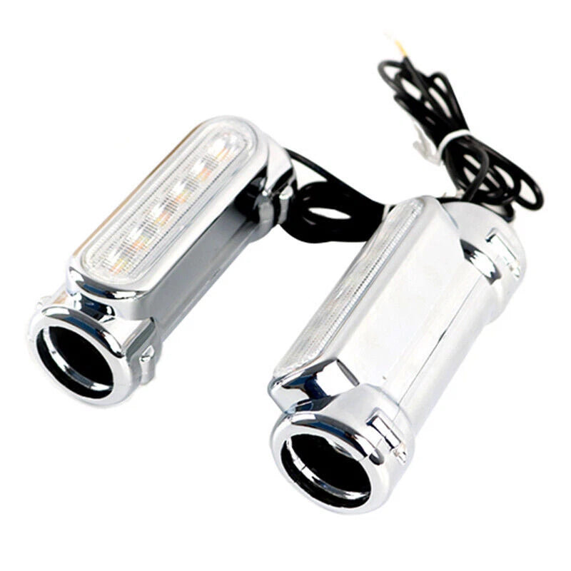 Chrome Motorcycle Crash Bar Light Kit Clear Lens for Harley with 32mm Bars ST