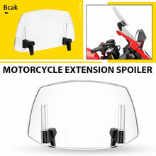 Load image into Gallery viewer, Motorcycle Windshield Motorbike Clip On Windscreen Deflector Extension Spoiler