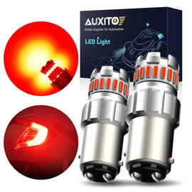 AUXITO LED Stop Tail Light Brake Globes Bulbs BAY15D Canbus 1157 P21/15W Red 2X
