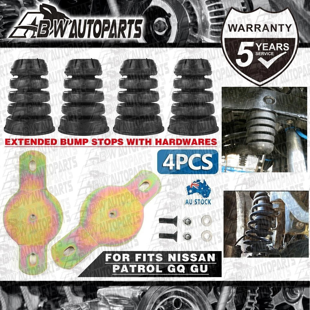 Extension Rubber Bump Stops + Bracket for Nissan Patrol GQ Y60 GU Y61