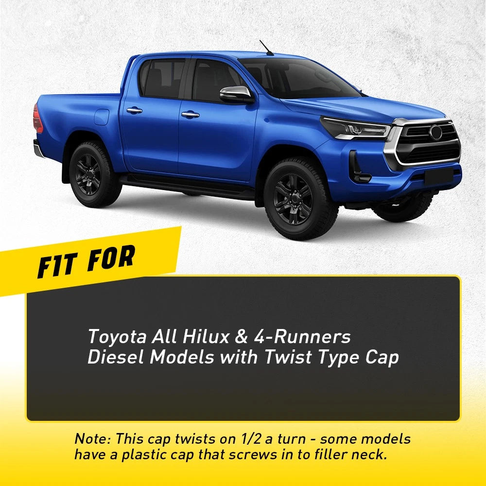 LOCKING FUEL CAP - FITS TOYOTA ALL HILUX DIESEL MODELS WITH TWIST TYPE CAP OZ