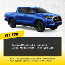 Load image into Gallery viewer, LOCKING FUEL CAP - FITS TOYOTA ALL HILUX DIESEL MODELS WITH TWIST TYPE CAP OZ