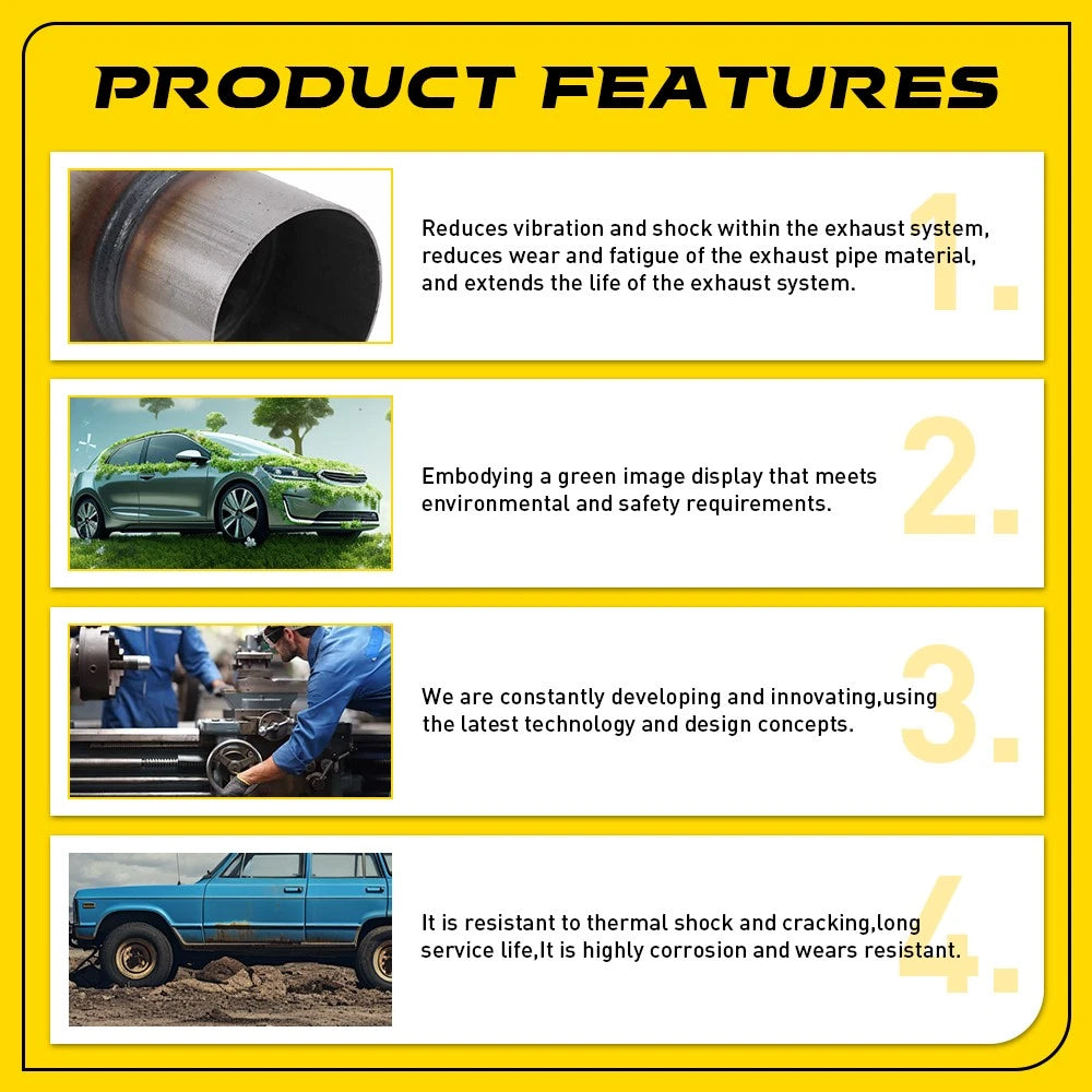 2x 2.5 inch Exhaust Hotdog Pipe Muffler Silencer Resonator Stainless Steel 12"