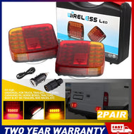 4x 12-24V Wireless USB Magnetic LED Tail Lights kit Towing Trailer Rear Lights