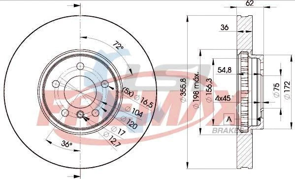 Fremax Front Disc Rotors for BMW X5 E53 4.6 02-03