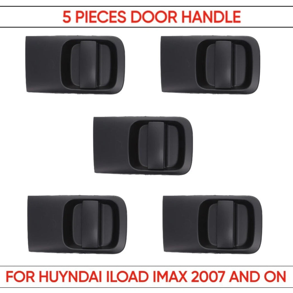 5pc Rear Right Outer Sliding Door Handle Black for Hyundai iLoad iMax TQ 08 -On
