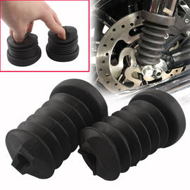 Rear Rubber Shock Absorber Fork Cover Gaiter Gator Boot For Harley Touring 97-13